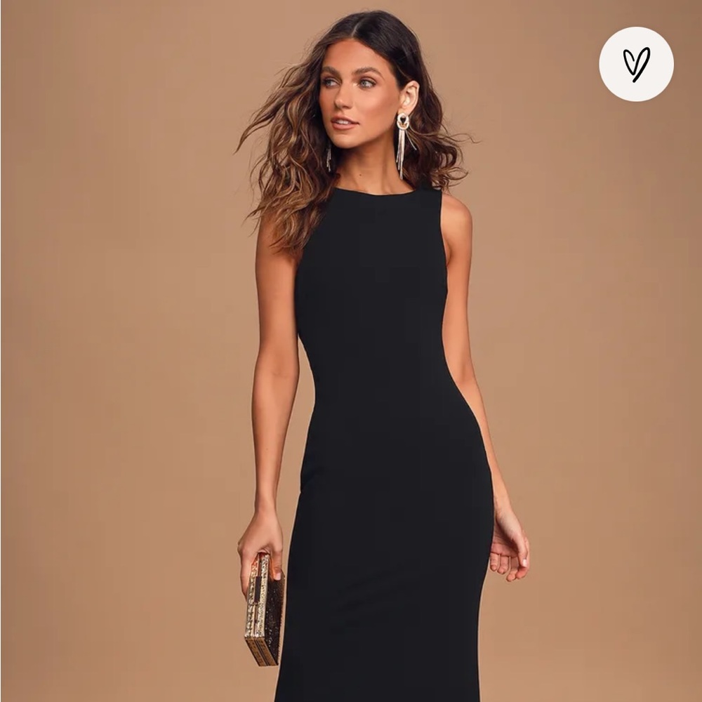 Lulus XS black mermaid dress. Worn once